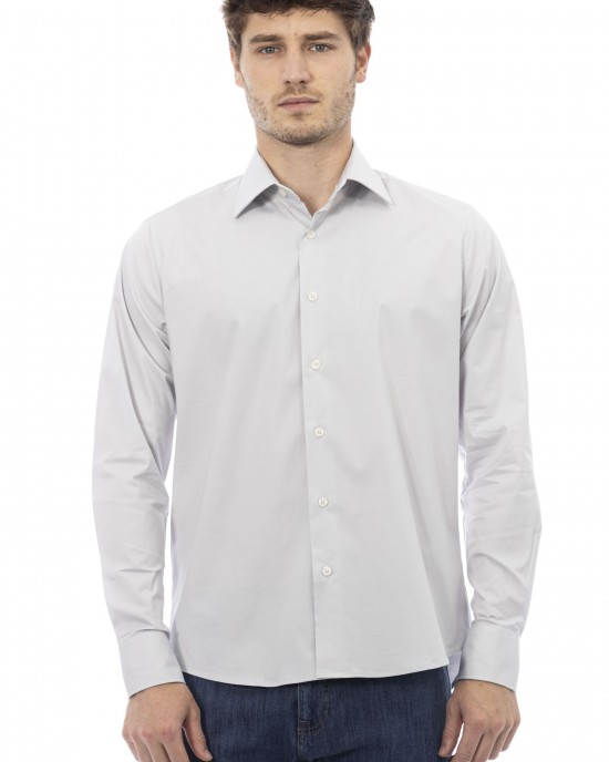 Regular Fit Shirt. Italian Collar. Front Closure With Buttons. Closure With Buttons On The Cuffs.