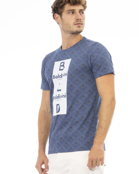 Short Sleeve T-shirt With Round Neck. Front Print.