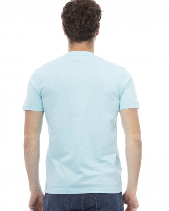 Short Sleeve T-shirt With Round Neck. Front Print.