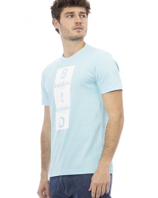 Short Sleeve T-shirt With Round Neck. Front Print.