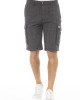 Cargo Shorts. Non Uniform Color Fabric. Front Zipper And Button Closure. Side Pockets And Pockets At The Bottom Of The Garment. Back Welt Pockets.