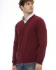 V-neck Sweater. Long Sleeves. Neck Cuffs And Bottom Of Fine Ribbed Knit. Regular Fit. Embroidered Logo.