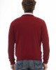 V-neck Sweater. Long Sleeves. Neck Cuffs And Bottom Of Fine Ribbed Knit. Regular Fit. Embroidered Logo.