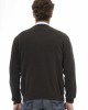 V-neck Sweater. Long Sleeves. Neck Cuffs And Bottom Of Fine Ribbed Knit. Regular Fit. Embroidered Logo.