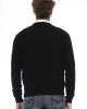 V-neck Sweater. Long Sleeves. Neck Cuffs And Bottom Of Fine Ribbed Knit. Regular Fit. Embroidered Logo.