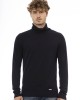 Turtleneck Sweater. Long Sleeves. Fine Ribbed Collar Cuffs And Bottom. Baldinini Trend Monogram In Metal.