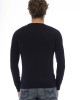 Crew Neck Sweater. Long Sleeves. Neck. Cuffs And Bottom Of Fine Ribbed Knit. Regular Fit. Baldinini Trend Monogram In Metal.