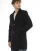 Coat With Button Closure. Side And Front Pockets.