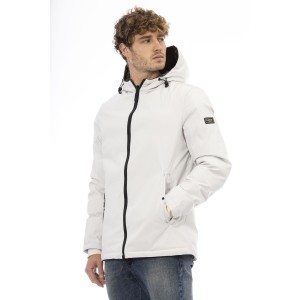 Jacket With External Threaded Pockets. Baldinini Trend Monogram. Front Closure With Zip And Zipper Pull With Logo.