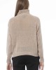 Volcano Neck Sweater. Long Sleeves. Ribbed Neck Wrists And Bottom Of The Knit. Monogram Baldinini Trend In Metal.