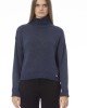 Volcano Neck Sweater. Long Sleeves. Ribbed Neck Wrists And Bottom Of The Knit. Monogram Baldinini Trend In Metal.