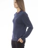 V-neck Sweater. Long Sleeves. Ribbed Neck Wrists And Bottom Of The Knit. Monogram Baldinini Trend In Metal.