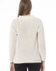 Volcano Neck Sweater. Long Sleeves. Ribbed Neck Wrists And Bottom Of The Knit. Monogram Baldinini Trend In Metal.