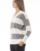 V-neck Sweater. Long Sleeves. Ribbed Neck Wrists And Bottom Of The Knit. Monogram Baldinini Trend In Metal.