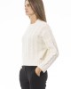 Crew Neck Sweater. Long Sleeves. Ribbed Neck Wrists And Bottom Of The Knit. Monogram Baldinini Trend In Metal.