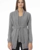 Cardigan With Belt. Long Sleeves. Fine Ribbed Wrists And Bottom. Monogram Baldinini Trend In Metal.