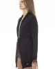 Cardigan With Belt And Feathers. Long Sleeves. Fine Ribbed Wrists And Bottom. Monogram Baldinini Trend In Metal.