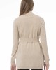 Cardigan With Belt And Feathers. Long Sleeves. Fine Ribbed Wrists And Bottom. Monogram Baldinini Trend In Metal.