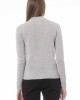 Turtleneck Sweater. Long Sleeves. Ribbed Neck Wrists And Bottom Of The Knit. Monogram Baldinini Trend In Metal.