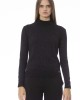 Turtleneck Sweater. Long Sleeves. Ribbed Neck Wrists And Bottom Of The Knit. Monogram Baldinini Trend In Metal.