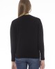 Crew Neck Sweater. Long Sleeves. Ribbed Neck Wrists And Bottom Of The Knit. Monogram Baldinini Trend In Metal.