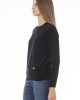 Crew Neck Sweater. Long Sleeves. Ribbed Neck Wrists And Bottom Of The Knit. Monogram Baldinini Trend In Metal.