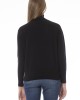 Turtleneck Sweater. Long Sleeves. Neck Cuffs And Bottom Of Fine Ribbed Knit. Monogram Baldinini Trend In Metal.