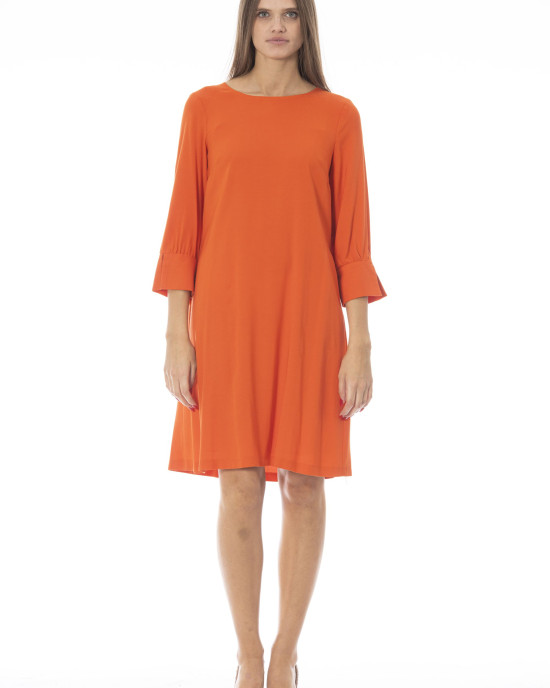 Single Color Dress. Long Sleeves.