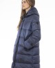 Long Down Jacket. External Threaded Pockets. Front Zip Closure. Monogram Baldinini Trend.