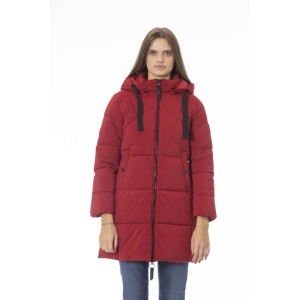 Long Down Jacket. External Threaded Pockets. Front Zip Closure. Monogram Baldinini Trend.