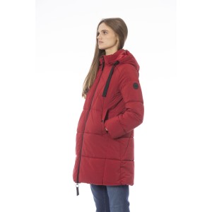 Long Down Jacket. External Threaded Pockets. Front Zip Closure. Monogram Baldinini Trend.