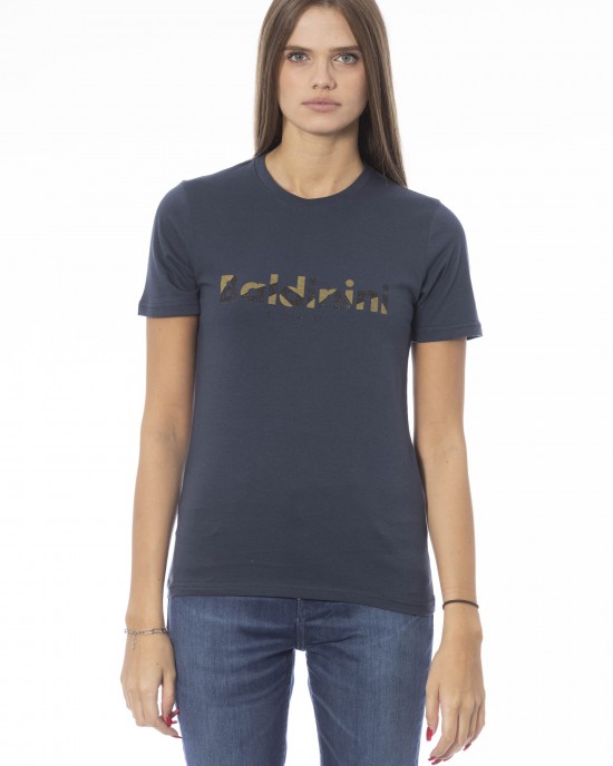 Short Sleeve T-shirt With Crew Neck. Baldinini Trend Print On The Front.