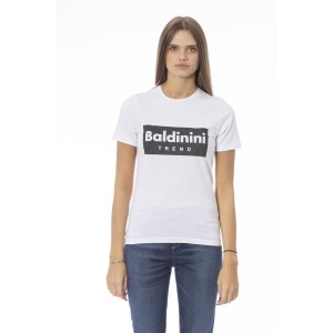 Short Sleeve T-shirt With Crew Neck. Baldinini Trend Print On The Front.