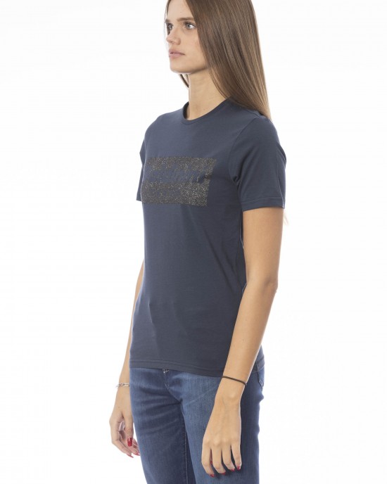 Short Sleeve T-shirt With Crew Neck. Baldinini Trend Print On The Front.