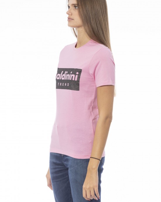 Short Sleeve T-shirt With Crew Neck. Baldinini Trend Print On The Front.