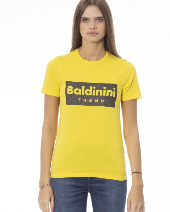 Short Sleeve T-shirt With Crew Neck. Baldinini Trend Print On The Front.