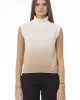 Turtleneck Vest. Fine Ribbed Knit Neck And Bottom. Baldinini Trend Monogram In Metal.