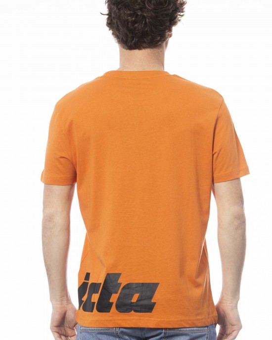 Short Sleeve T-shirt With Crew Neck. Print With Logo On The Chest.