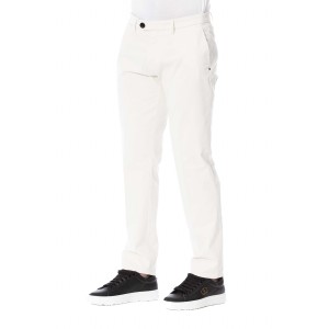 Trousers. Front Zipper And Button Closure. Side Pockets. Back Welt Pockets.