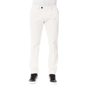 Trousers. Front Zipper And Button Closure. Side Pockets. Back Welt Pockets.