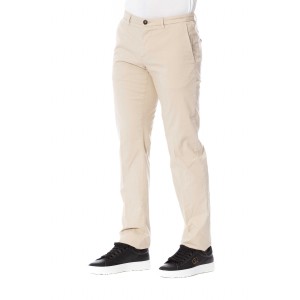 Trousers. Front Zipper And Button Closure. Side Pockets. Back Welt Pockets.