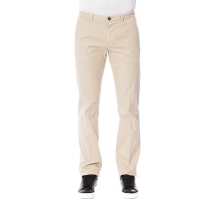 Trousers. Front Zipper And Button Closure. Side Pockets. Back Welt Pockets.