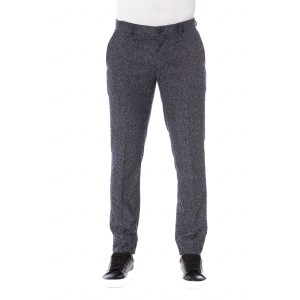 Trousers. Front Zipper And Button Closure. Side Pockets. Back Welt Pockets.