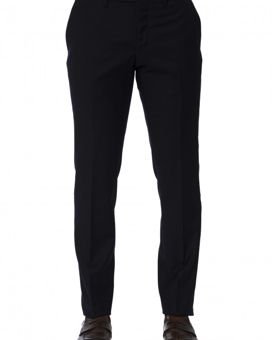 Trousers. Front Zipper And Button Closure. Side Pockets. Back Welt Pockets.