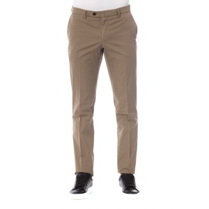 Trousers. Front Zipper And Button Closure. Side Pockets. Back Welt Pockets.