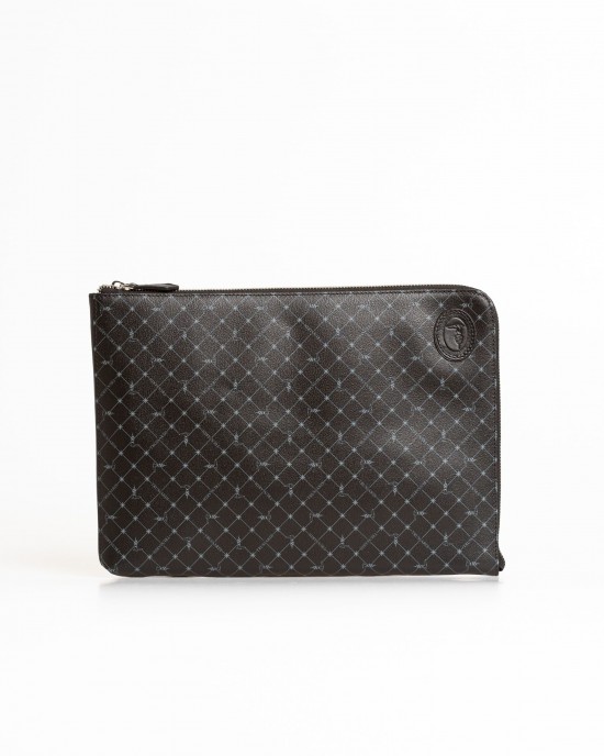 Clutch. Zip Closure. Internal Compartments. Front Logo. 33*24*3.