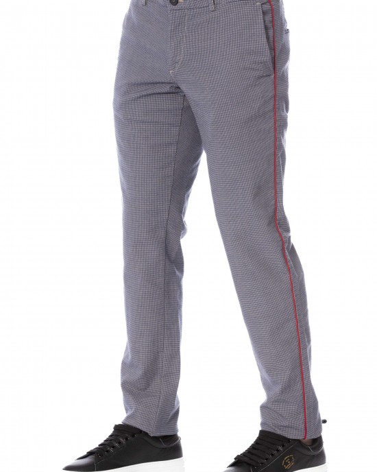 Trousers. Front Zipper And Button Closure. Side Pockets. Back Welt Pockets.