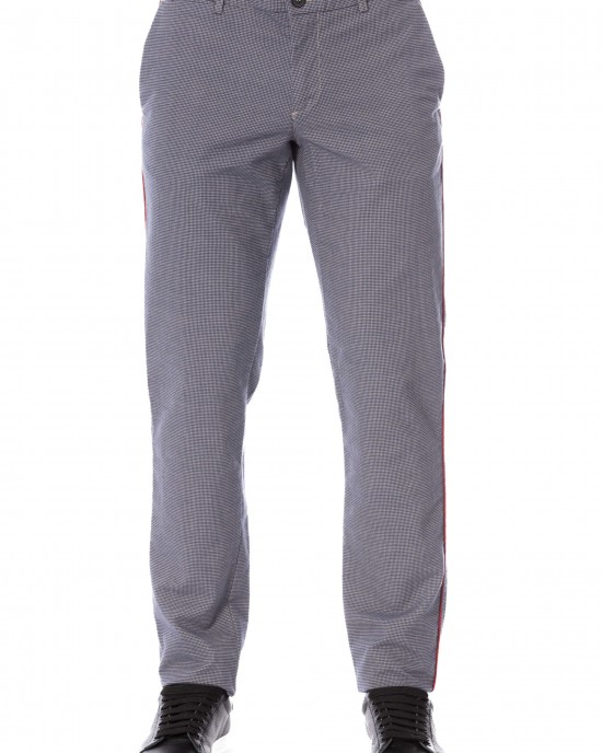 Trousers. Front Zipper And Button Closure. Side Pockets. Back Welt Pockets.