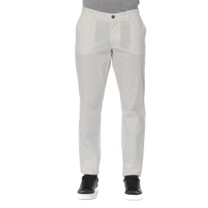 Trousers. Front Zipper And Button Closure. Side Pockets. Back Welt Pockets.