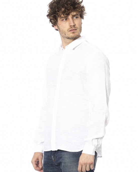 Regular Fit Shirt. Italian Collar. Front Closure With Buttons. Closure With Buttons On The Cuffs.